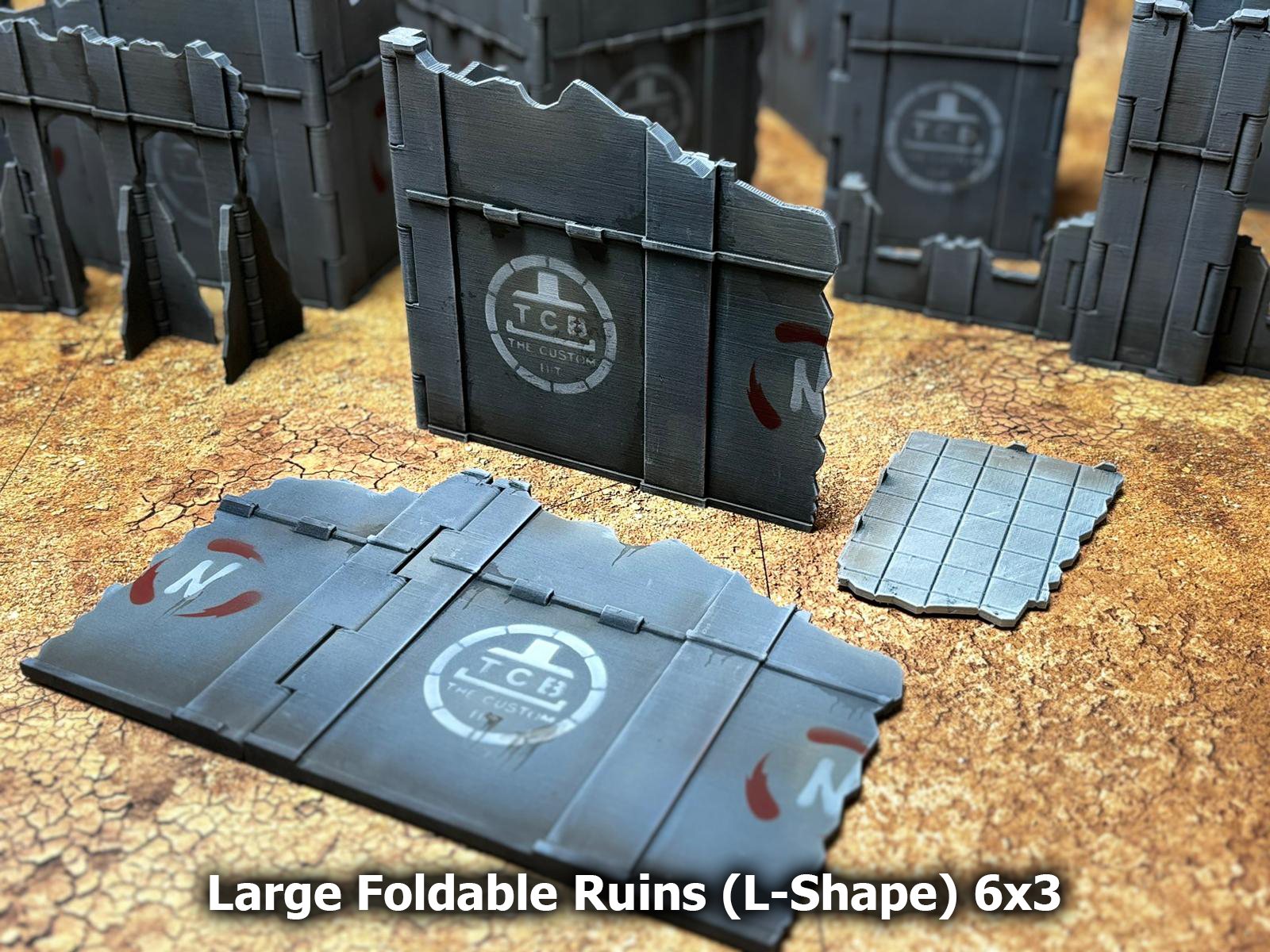 TCB THE CUSTOM BIT GW FOLDABLE TERRAIN PACK V11 11TH EDITION WARHAMMER 40K SCENERY RUINS AND BUILDINGS FUTURIST
