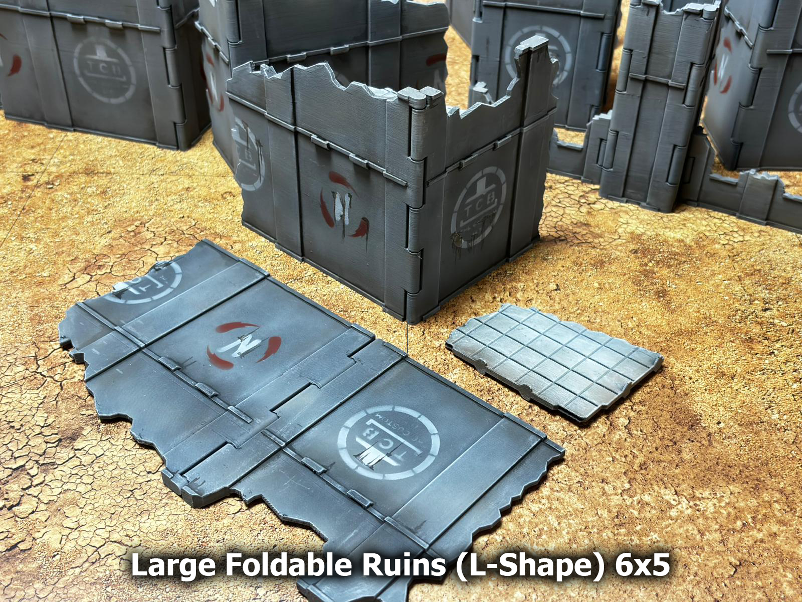 TCB THE CUSTOM BIT GW FOLDABLE TERRAIN PACK V11 11TH EDITION WARHAMMER 40K SCENERY RUINS AND BUILDINGS FUTURIST