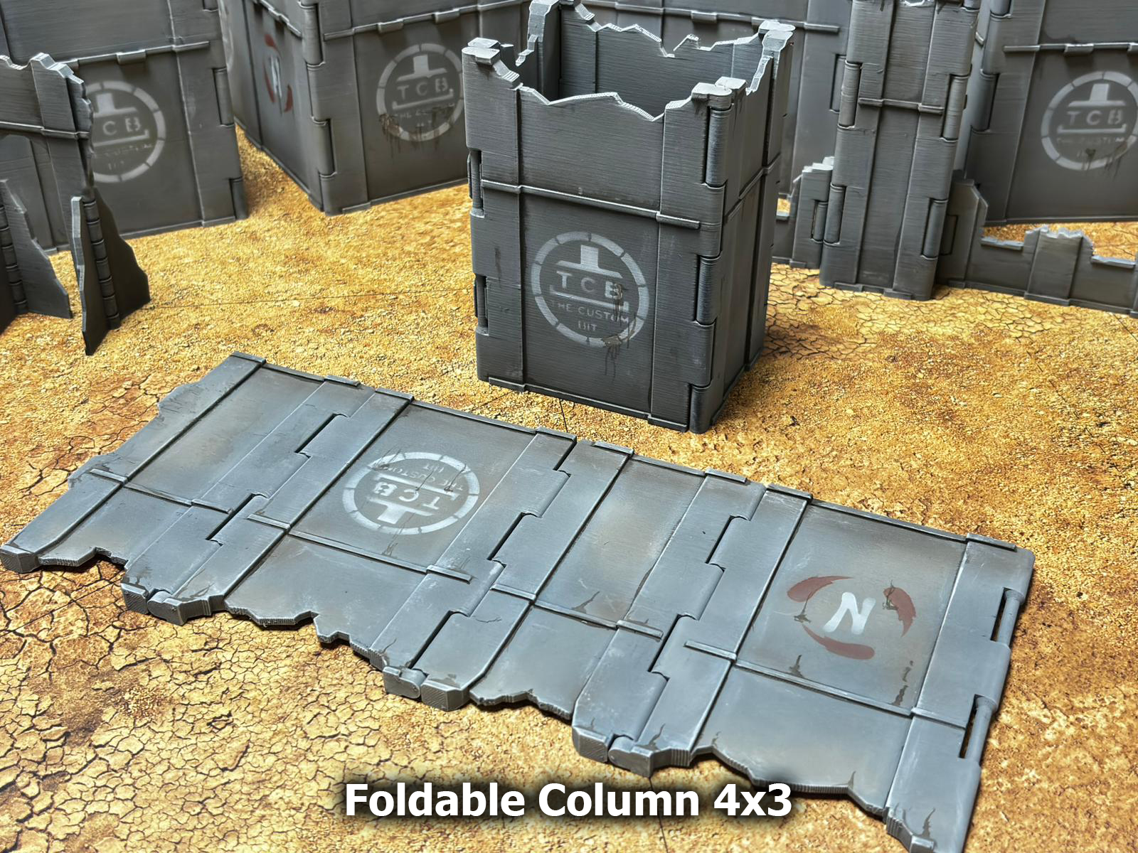 TCB THE CUSTOM BIT GW FOLDABLE TERRAIN PACK V11 11TH EDITION WARHAMMER 40K SCENERY RUINS AND BUILDINGS FUTURIST