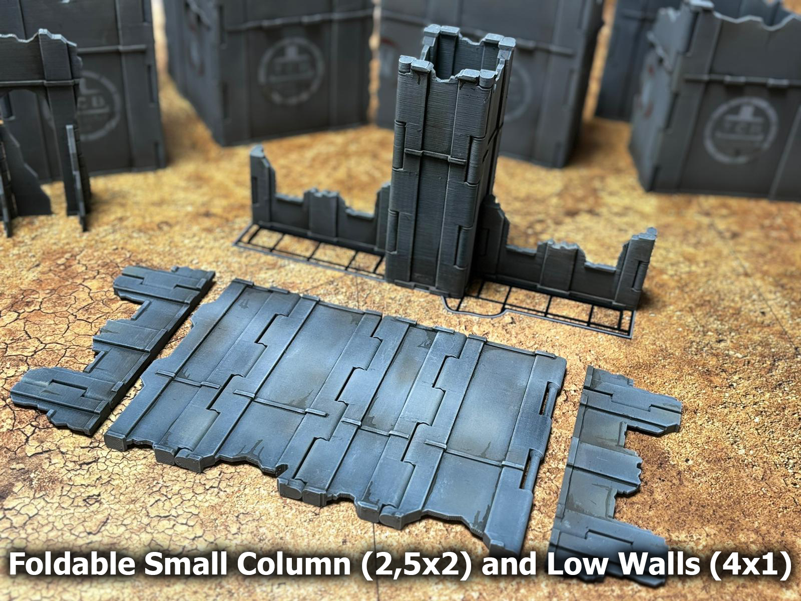 TCB THE CUSTOM BIT GW FOLDABLE TERRAIN PACK V11 11TH EDITION WARHAMMER 40K SCENERY RUINS AND BUILDINGS FUTURIST