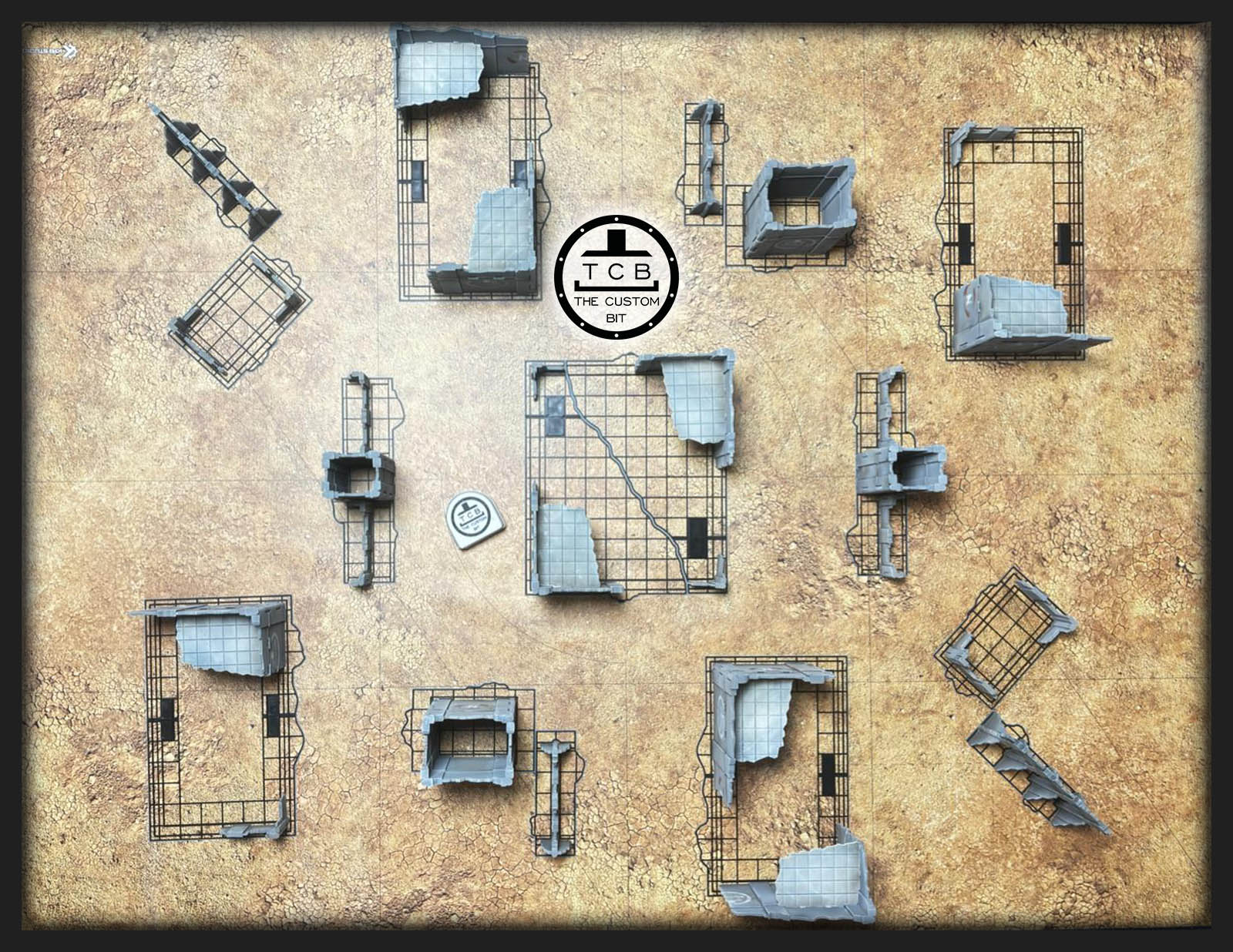 TCB THE CUSTOM BIT GW FOLDABLE TERRAIN PACK V11 11TH EDITION WARHAMMER 40K SCENERY RUINS AND BUILDINGS FUTURIST