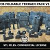 TCB THE CUSTOM BIT GW FOLDABLE TERRAIN PACK V11 11TH EDITION WARHAMMER 40K SCENERY RUINS AND BUILDINGS FUTURIST UPDATE PRINTING TIMES WEIGHT STL COMMERCIAL LICENSE